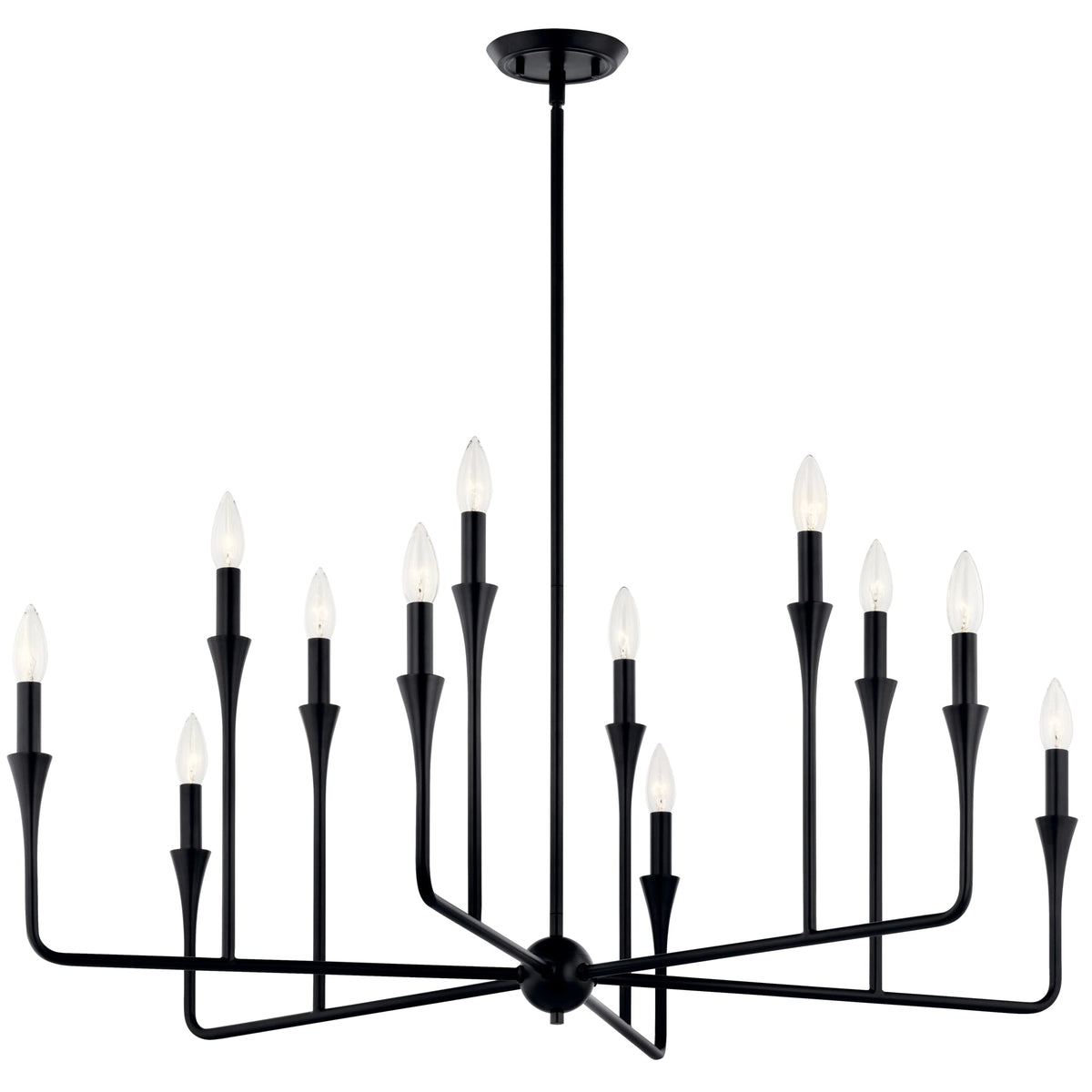 Kichler Alvaro 12-Light Black Modern/Contemporary Bare Bulb Chandelier