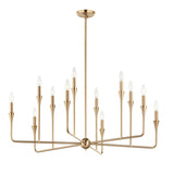Kichler Alvaro 12-Light Gold Modern/Contemporary Bare Bulb Chandelier