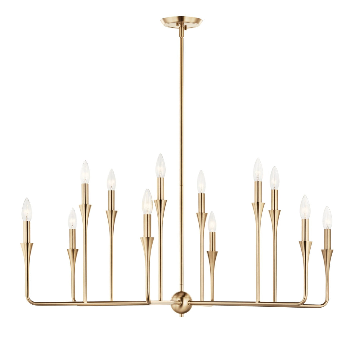 Kichler Alvaro 12-Light Gold Modern/Contemporary Bare Bulb Chandelier