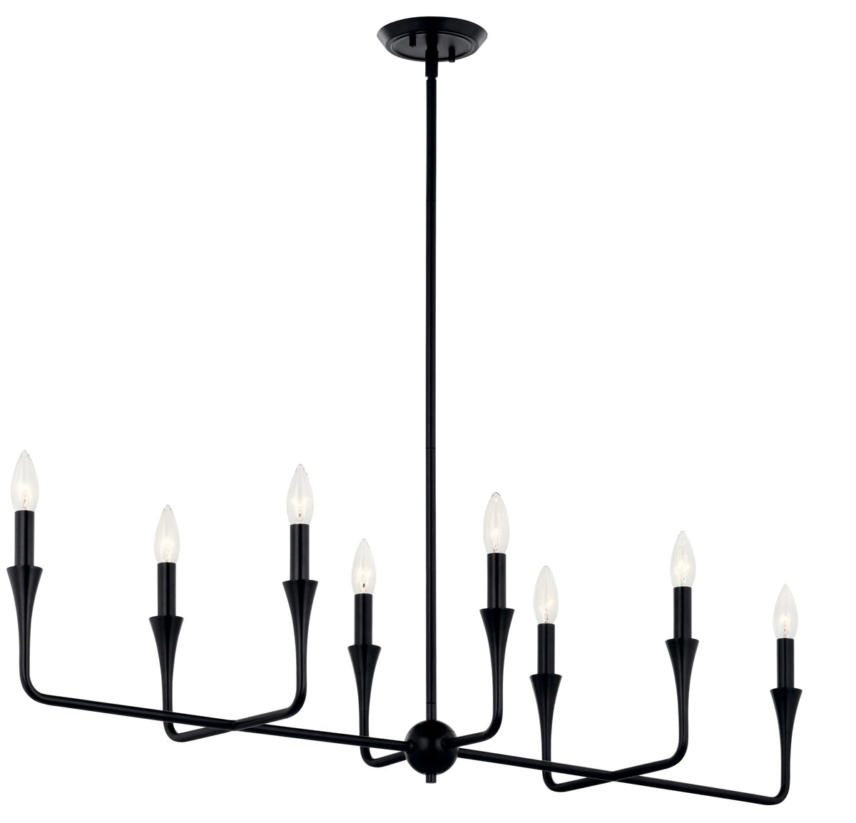 Kichler Alvaro 8-Light Black Modern/Contemporary Bare Bulb Chandelier