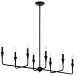 Kichler Alvaro 8-Light Black Modern/Contemporary Bare Bulb Chandelier