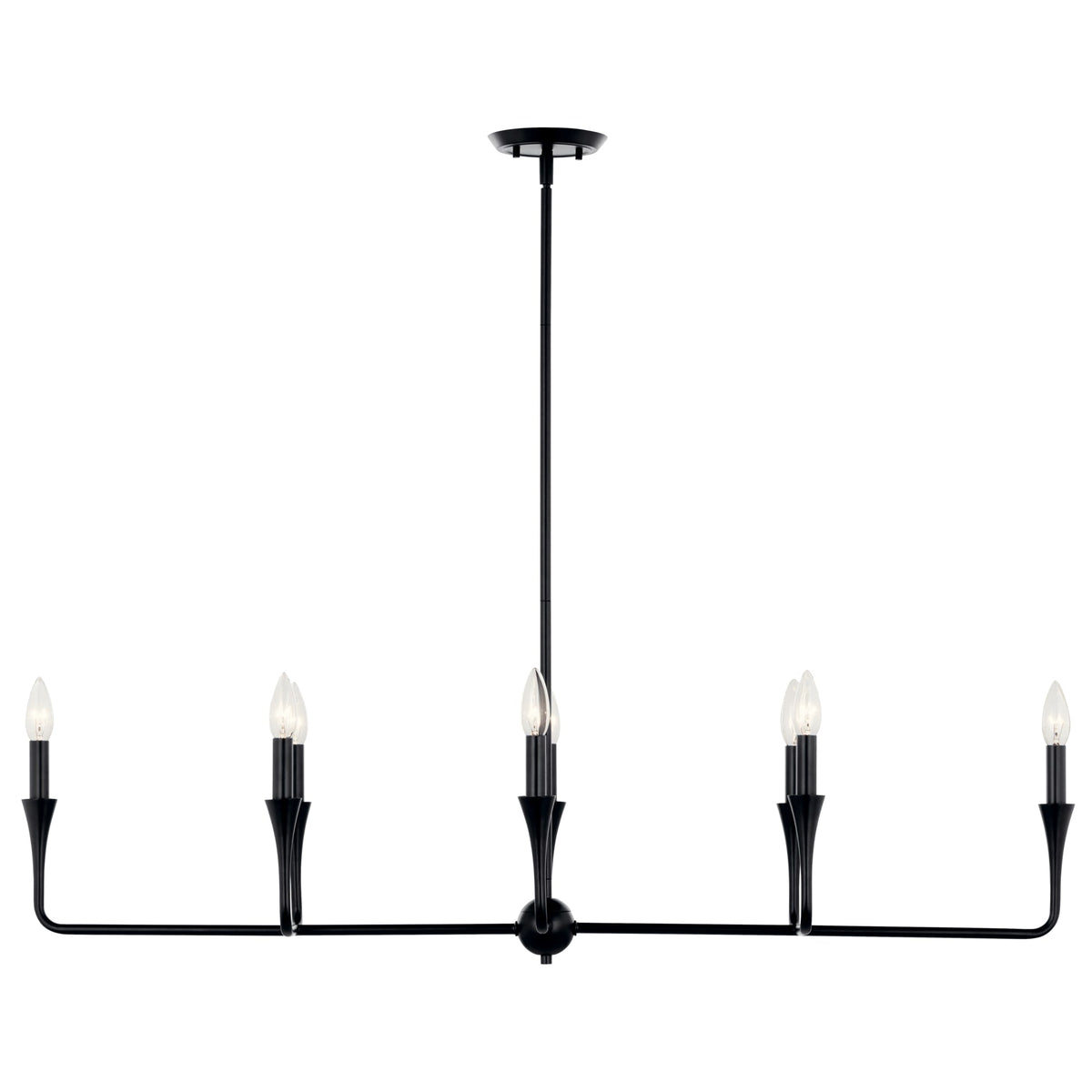 Kichler Alvaro 8-Light Black Modern/Contemporary Bare Bulb Chandelier