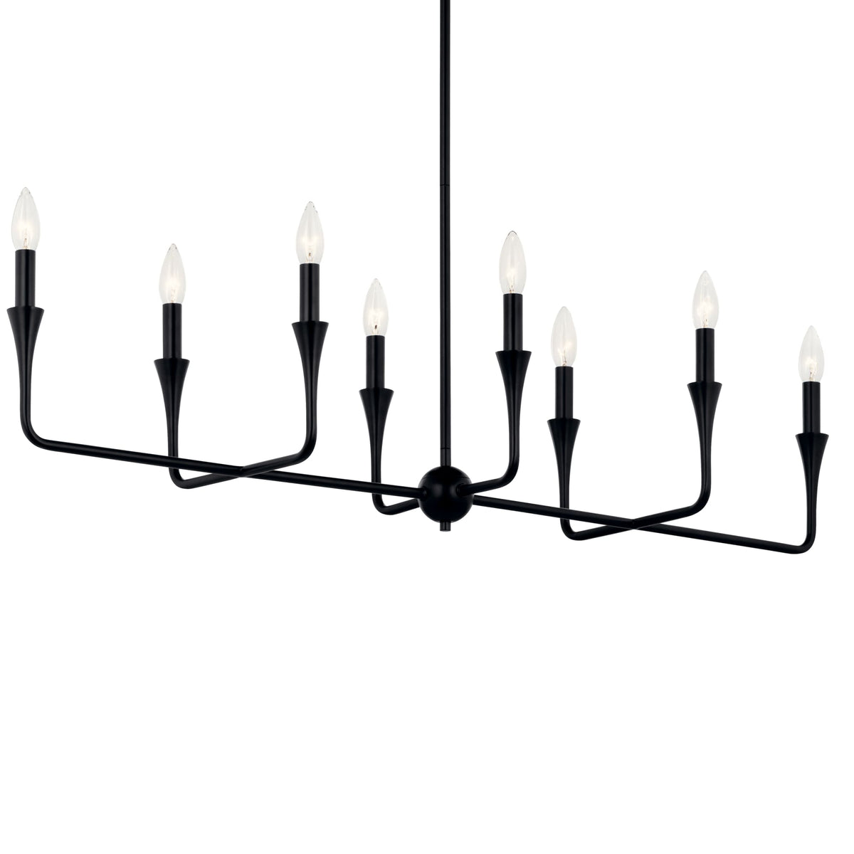 Kichler Alvaro 8-Light Black Modern/Contemporary Bare Bulb Chandelier