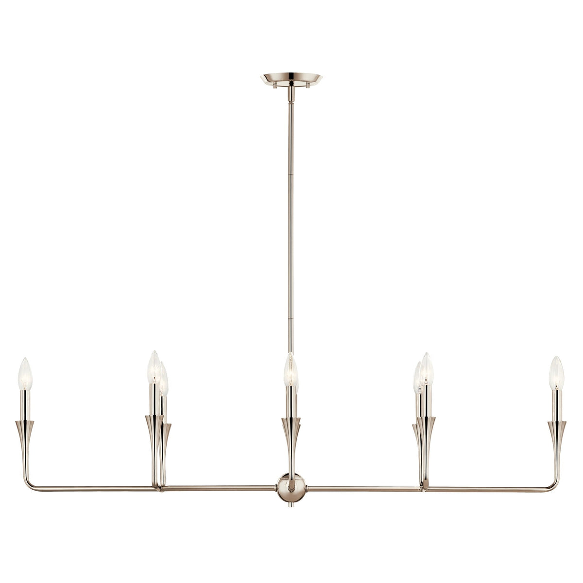 Kichler Alvaro 8-Light Polished Nickel Modern/Contemporary Bare Bulb Chandelier