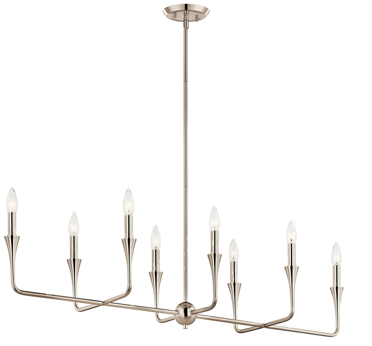 Kichler Alvaro 8-Light Polished Nickel Modern/Contemporary Bare Bulb Chandelier