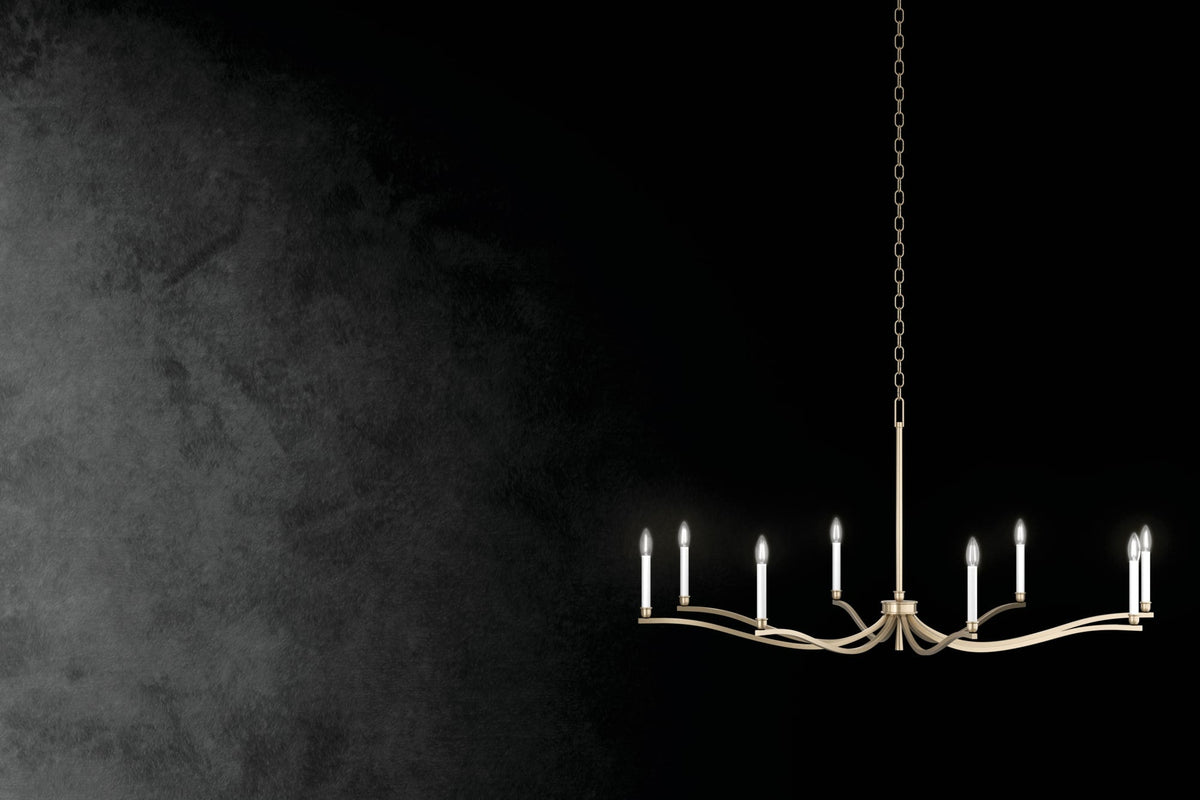 Kichler Malene 6-Light Gold Traditional Bare Bulb Chandelier