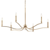 Kichler Malene 6-Light Gold Traditional Bare Bulb Chandelier