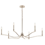 Kichler Malene 6-Light Polished Nickel Traditional Bare Bulb Chandelier