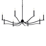Kichler Malene 8-Light Black Traditional Bare Bulb Chandelier