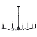 Kichler Malene 8-Light Black Traditional Bare Bulb Chandelier