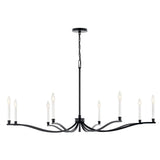 Kichler Malene 8-Light Black Traditional Bare Bulb Chandelier