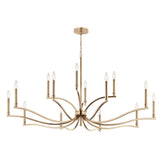 Kichler Malene 14-Light Gold Traditional Bare Bulb Chandelier
