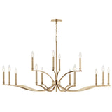 Kichler Malene 14-Light Gold Traditional Bare Bulb Chandelier