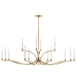 Kichler Malene 14-Light Gold Traditional Bare Bulb Chandelier