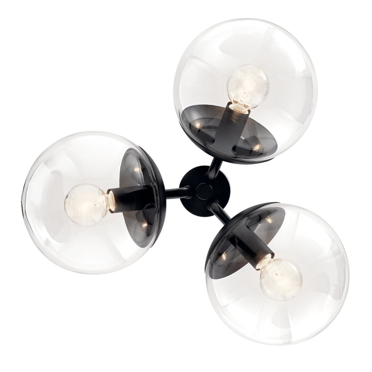 Kichler Silvarious 3-Light Black Modern/Contemporary Chandelier