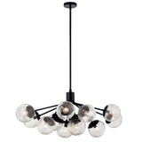 Kichler Silvarious 12-Light Black Modern/Contemporary Chandelier