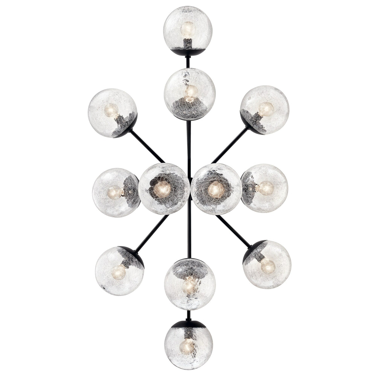 Kichler Silvarious 12-Light Black Modern/Contemporary Chandelier