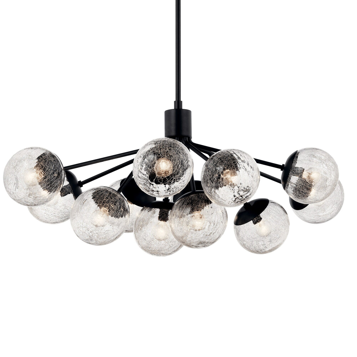 Kichler Silvarious 12-Light Black Modern/Contemporary Chandelier