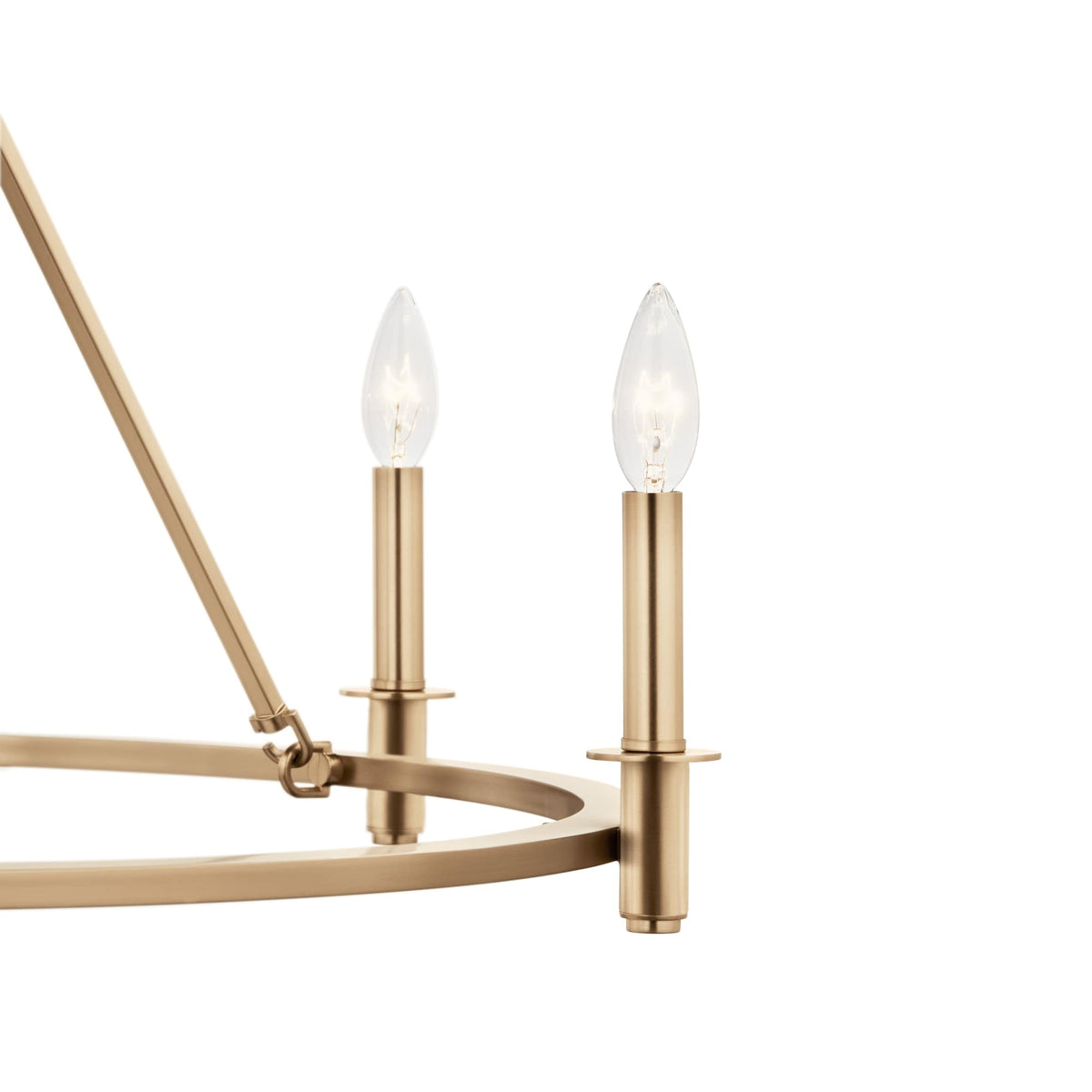 Kichler Carrick 6-Light Gold Traditional Bare Bulb Chandelier