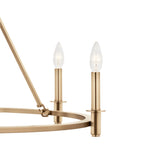 Kichler Carrick 6-Light Gold Traditional Bare Bulb Chandelier