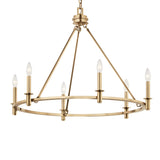 Kichler Carrick 6-Light Gold Traditional Bare Bulb Chandelier