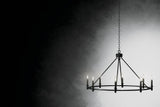 Kichler Carrick 8-Light Black Traditional Bare Bulb Chandelier