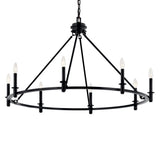 Kichler Carrick 8-Light Black Traditional Bare Bulb Chandelier