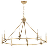 Kichler Carrick 8-Light Gold Traditional Bare Bulb Chandelier