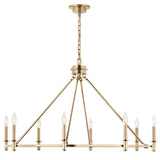 Kichler Carrick 8-Light Gold Traditional Bare Bulb Chandelier