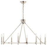 Kichler Carrick 8-Light Polished Nickel Traditional Bare Bulb Chandelier