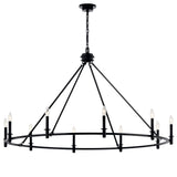 Kichler Carrick 10-Light Black Traditional Bare Bulb Chandelier
