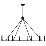 Kichler Carrick 10-Light Black Traditional Bare Bulb Chandelier