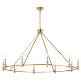 Kichler Carrick 10-Light Gold Traditional Bare Bulb Chandelier