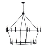 Kichler Carrick 18-Light Black Traditional Bare Bulb Chandelier