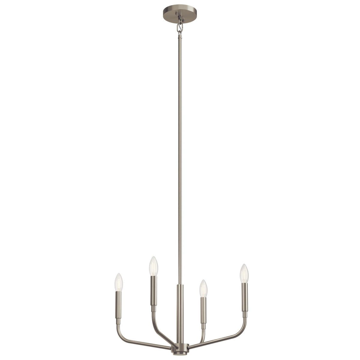 Kichler Madden 4-Light Brushed Nickel Modern/Contemporary Bare Bulb Chandelier