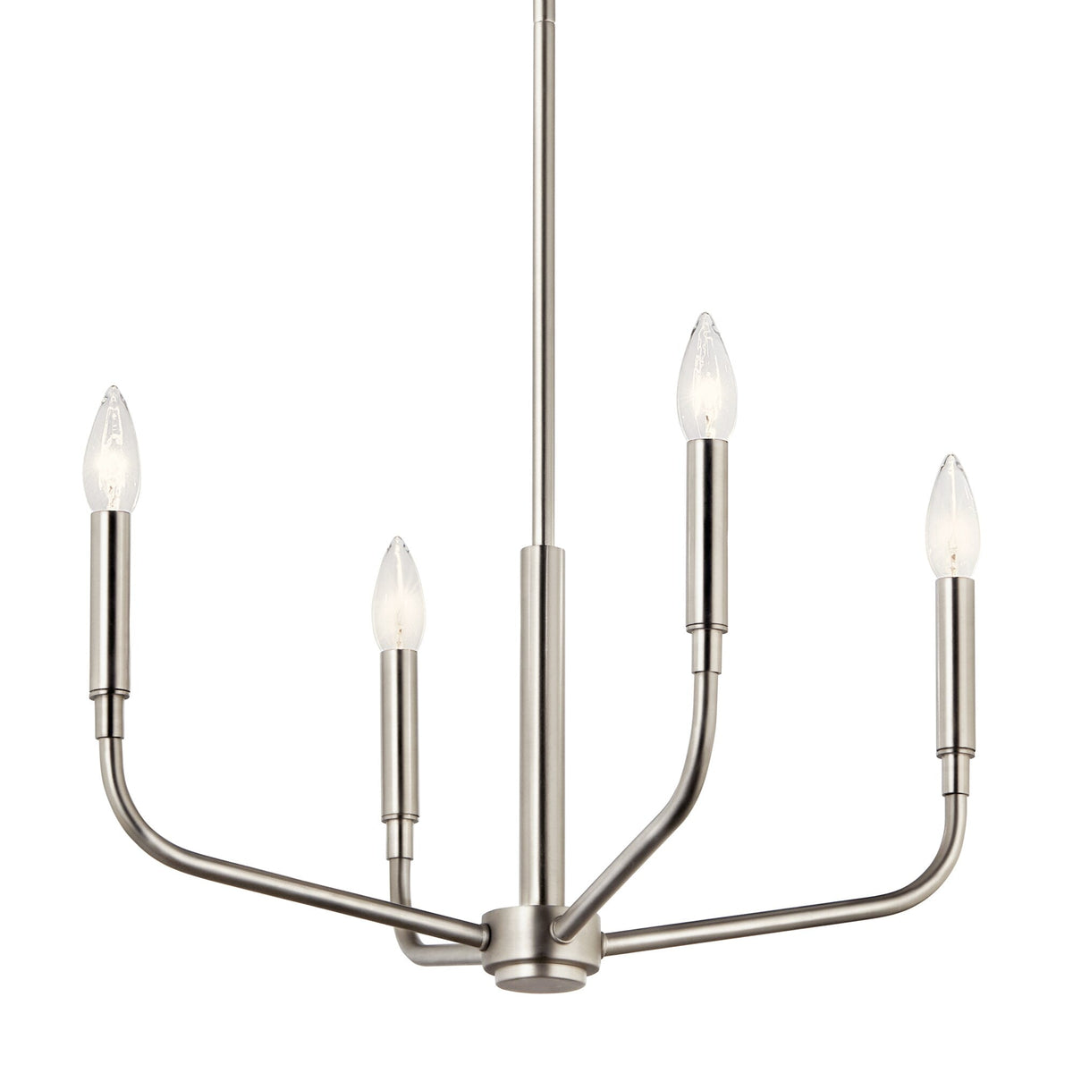 Kichler Madden 4-Light Brushed Nickel Modern/Contemporary Bare Bulb Chandelier