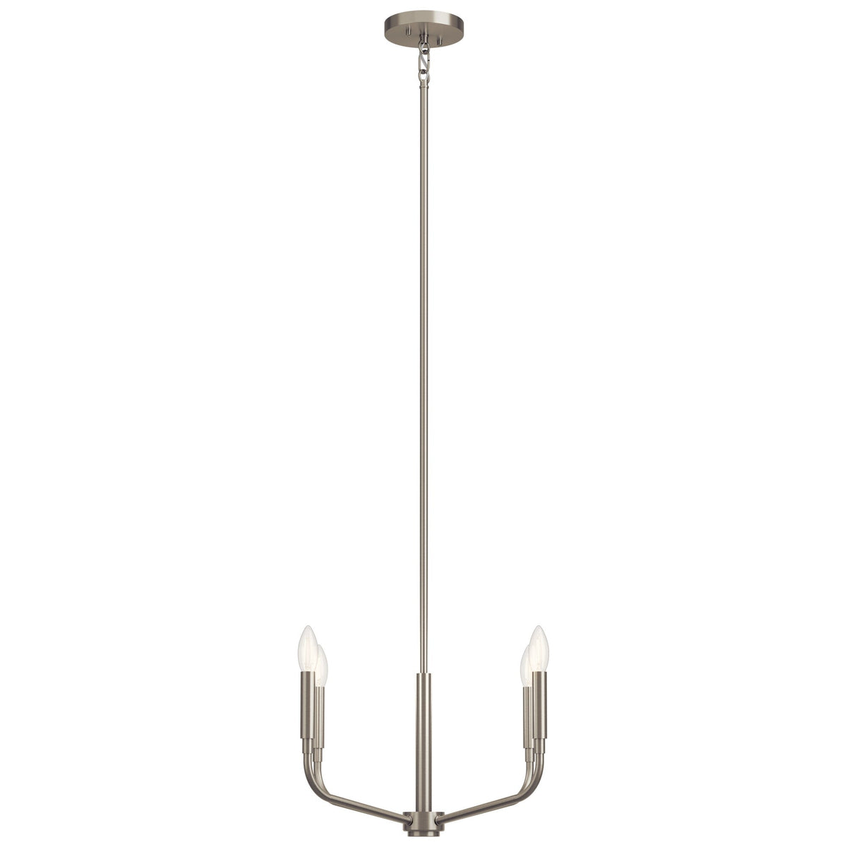 Kichler Madden 4-Light Brushed Nickel Modern/Contemporary Bare Bulb Chandelier