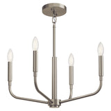 Kichler Madden 4-Light Brushed Nickel Modern/Contemporary Bare Bulb Chandelier
