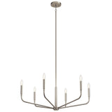 Kichler Madden 6-Light Brushed Nickel Modern/Contemporary Bare Bulb Chandelier