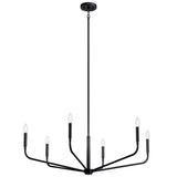 Kichler Madden 6-Light Black Modern/Contemporary Bare Bulb Chandelier