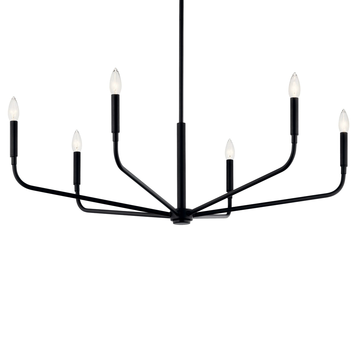 Kichler Madden 6-Light Black Modern/Contemporary Bare Bulb Chandelier