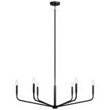 Kichler Madden 6-Light Black Modern/Contemporary Bare Bulb Chandelier