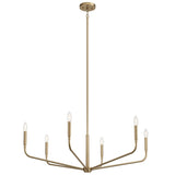 Kichler Madden 6-Light Gold Modern/Contemporary Bare Bulb Chandelier