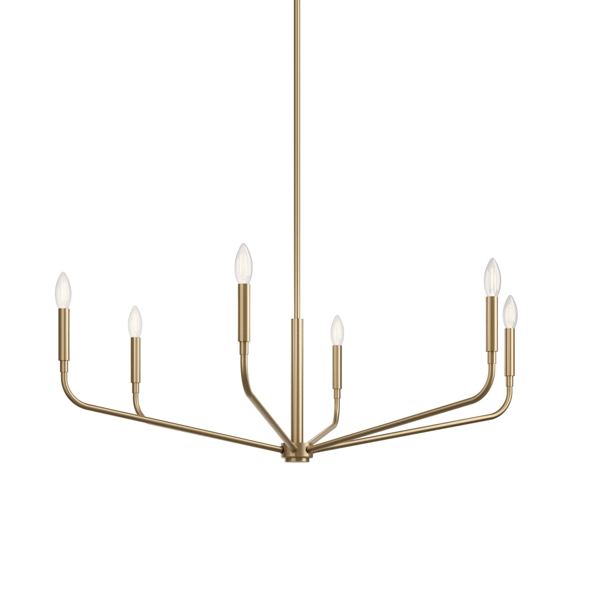 Kichler Madden 6-Light Gold Modern/Contemporary Bare Bulb Chandelier