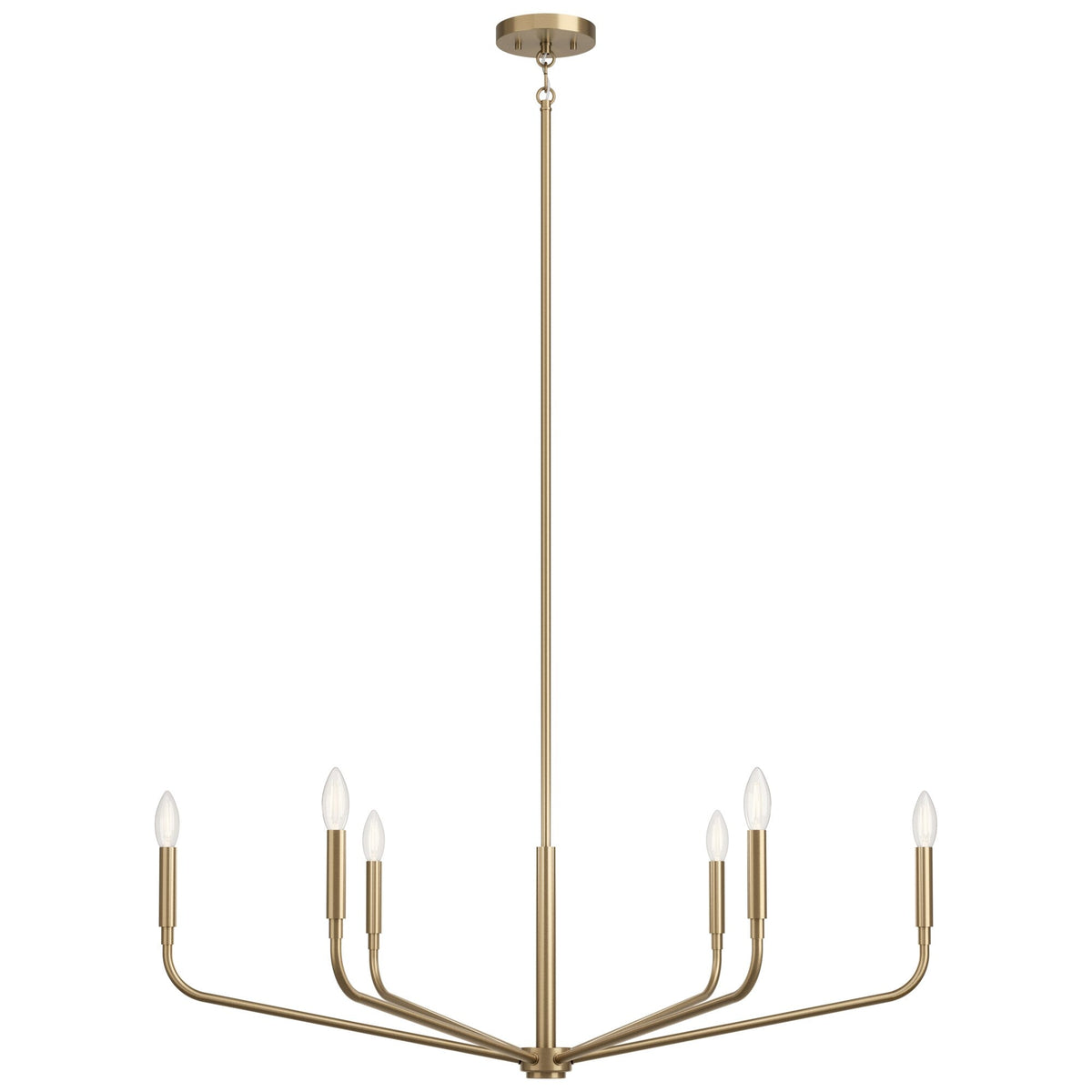 Kichler Madden 6-Light Gold Modern/Contemporary Bare Bulb Chandelier