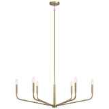 Kichler Madden 6-Light Gold Modern/Contemporary Bare Bulb Chandelier