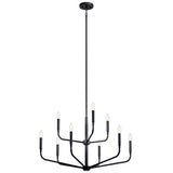 Kichler Madden 9-Light Black Modern/Contemporary Bare Bulb Chandelier