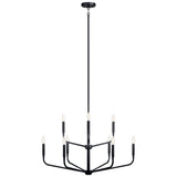 Kichler Madden 9-Light Black Modern/Contemporary Bare Bulb Chandelier