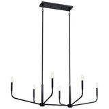 Kichler Madden 6-Light Black Modern/Contemporary Bare Bulb Chandelier