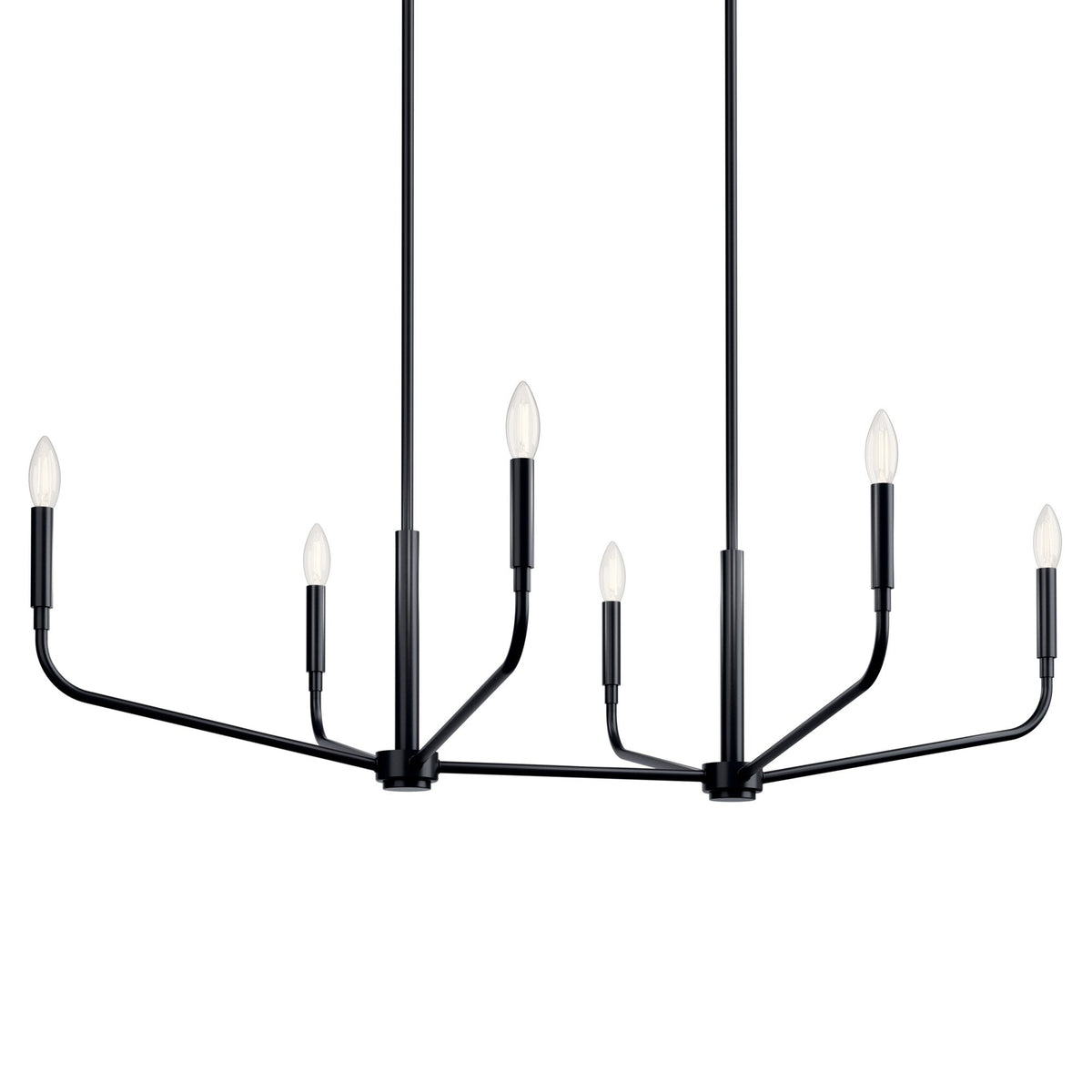Kichler Madden 6-Light Black Modern/Contemporary Bare Bulb Chandelier